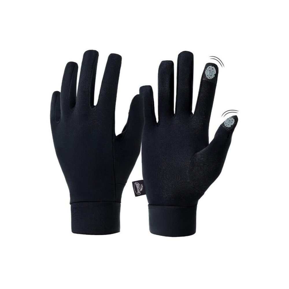 HIGHLOONG Lightweight Gloves Liner-glove liners for cold weather Unisex Large